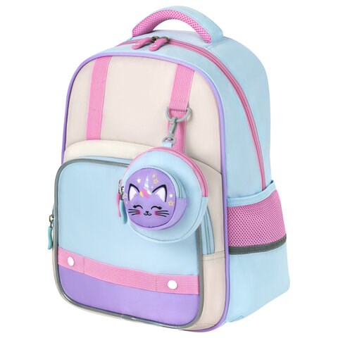 Рюкзак BRAUBERG KIDS MODE с кошельком в комплекте, 1 отделение, "Little sweetie", 39х28x15 см, 273125 273125 - фото 330880