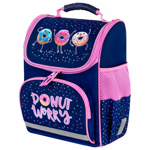 Ранец ПИФАГОР BASIC, 1 отделение, 3 кармана, эргономичная спинка, "Comic donuts", 35х28х18 см, 273137 273137 - фото 330890
