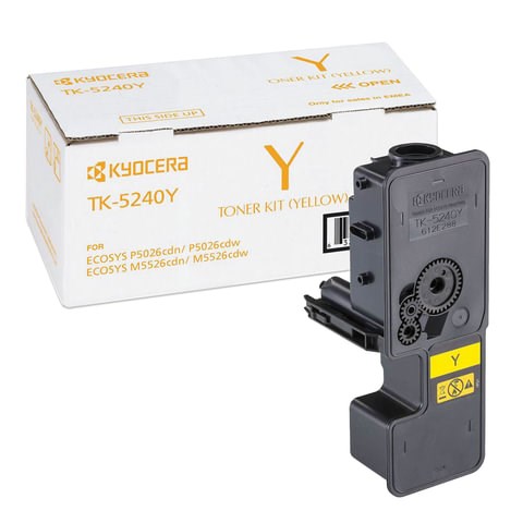 Тонер-картридж KYOCERA (TK-5240Y) P5026cdn/w/M5526cdn/w, ресурс 3000 стр., цвет желтый, оригинальный, 1T02R7ANL0 320846 - фото 331308