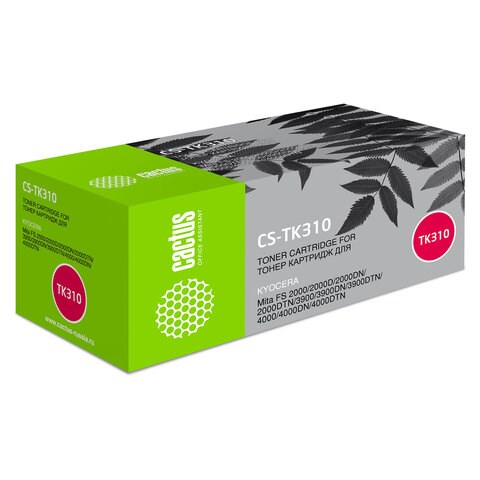 Тонер-картридж CACTUS (CS-TK310) для KYOCERA FS-2000/2000D/2000DN/3900/4000, ресурс 12000 стр. 320901 - фото 331348