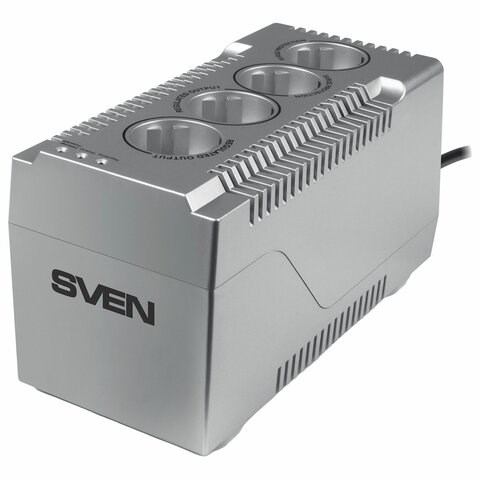 Стаблилизатор SVEN VR-F1000, 320 Вт, 184-285 В, 4 евророзетки, SV-018818 354892 - фото 331549