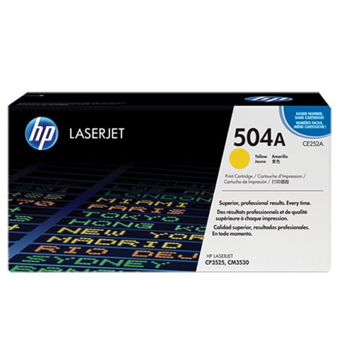 Картридж лазерный HP (CE252A) ColorLaserJet CP3525/CM3530, №504A, желтый, оригинальный, ресурс 7000 страниц 360632 - фото 331689