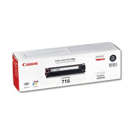 Картридж лазерный CANON (716BK) LBP-5050, черный, ресурс 2500 страниц, оригинальный, 1980B002 360729 - фото 331701