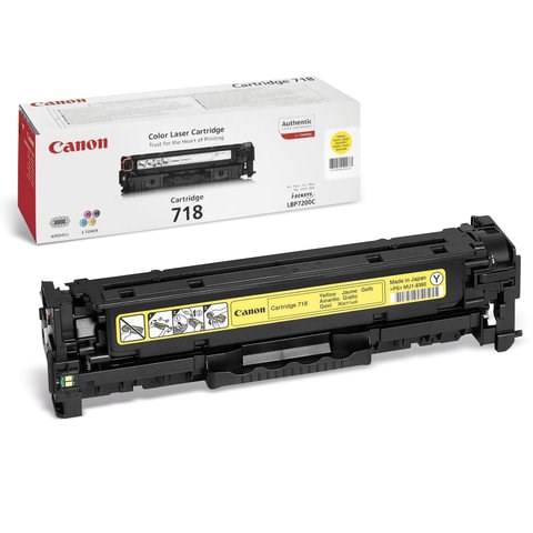 Картридж лазерный CANON (718Y) LBP7200Cdn / MF8330Cdn / MF8350Cdn, желтый, ресурс 2900 страниц, оригинальный, 2659B002 360984 - фото 331735