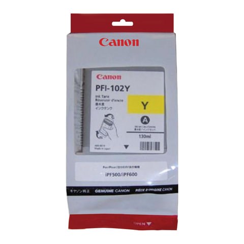 Картридж струйный CANON (PFI-102Y) iPF500/510/F600/605/610/650/655/700/710/720, желтый, оригинальный, 130 мл, 0898B001 361552 - фото 331944