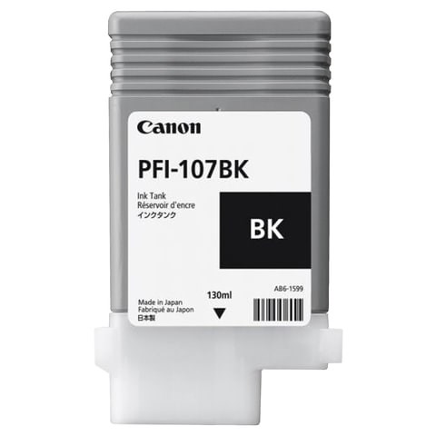 Картридж струйный CANON (PFI-107BK) PF680/685/780/785, черный, оригинальный, 130 мл, 6705B001 361564 - фото 331950