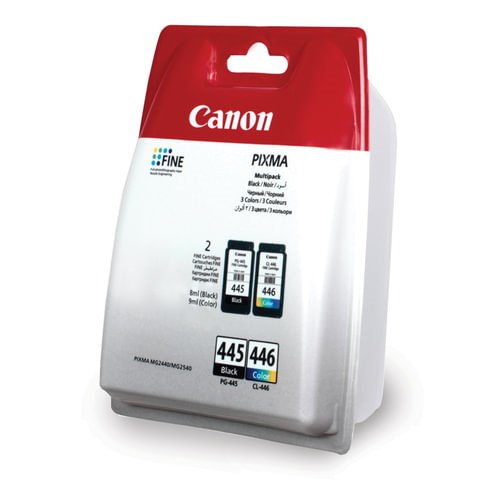 Картридж струйный CANON (PG-445/CL-446) PIXMA MG2440/MG2540, оригинальный КОМПЛЕКТ 2 цвета, 180 страниц, 8283B004 361574 - фото 331952