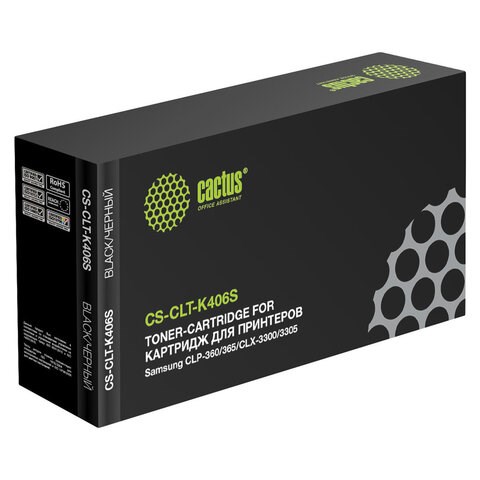 Картридж лазерный CACTUS (CS-CLT-K406S) для SAMSUNG CLP-365/365W, черный, ресурс 1500 стр. 361791 - фото 332020