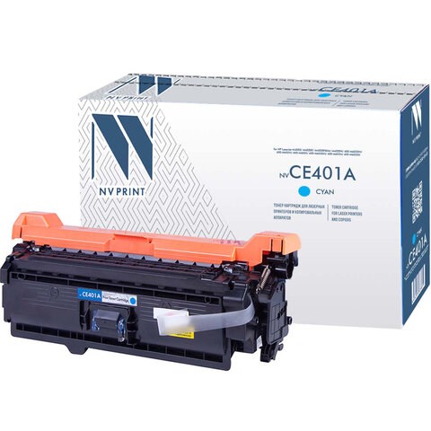 Картридж лазерный NV PRINT (NV-CE401A) для HP LaserJet Pro M570dn/M570dw, голубой, ресурс 6000 стр. 362224 - фото 332238