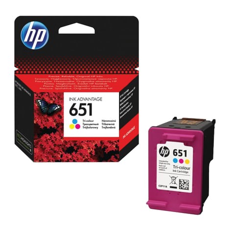 Картридж струйный HP (С2P11AE) Ink Advantage 5575/5645/OfficeJet 202, №651, цветной, оригинальный, ресурс 300 стр., C2P11AE 362255 - фото 332253