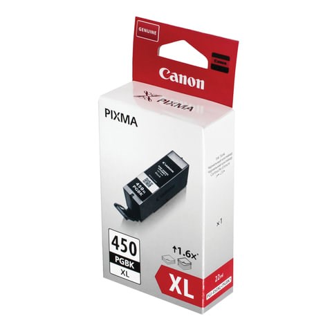 Картридж струйный CANON (PGI-450PGBK XL) PIXMA MX724/924/iX6840, черный пигментный, оригинальный, ресурс 620 стр., 6434B001 362269 - фото 332266