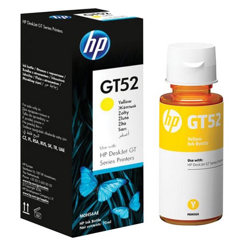 Чернила HP GT52 (M0H56AE) для InkTank 315/410/415, SmartTank 500/515/615 желтые, ресурс 8000 страниц, оригинальные 362324 - фото 332307