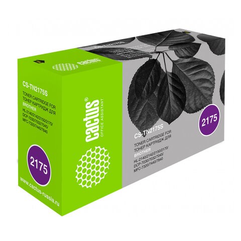 Картридж лазерный CACTUS (CS-TN2175S) для BROTHER DCP-7030R/7045NR/MFC-7320R/HL-2140, рес 2600 страниц 362684 - фото 332474
