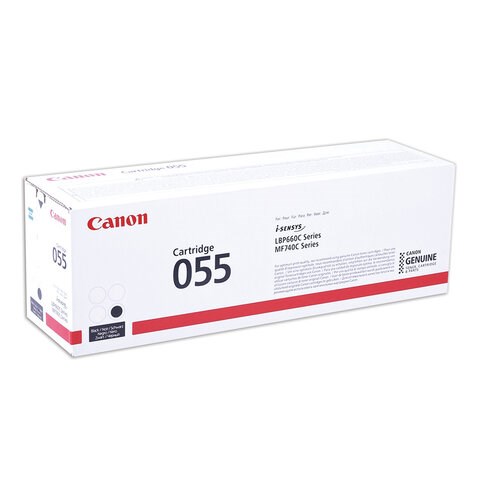 Картридж лазерный CANON (055BK) для LBP663/664/MF742/744/746, черный, оригинальный, ресурс 2300 страниц, 3016C002 363330 - фото 332890