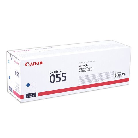 Картридж лазерный CANON (055C) для LBP663/664/MF742/744/746, голубой, оригинальный, ресурс 2100 страниц, 3015C002 363331 - фото 332891