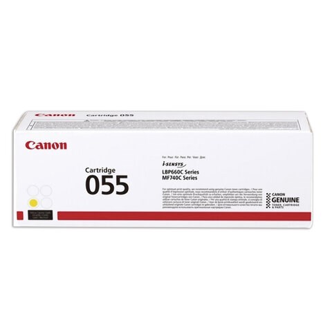 Картридж лазерный CANON (055Y) для LBP663/664/MF742/744/746, желтый, оригинальный, ресурс 2100 страниц, 3013C002 363332 - фото 332892