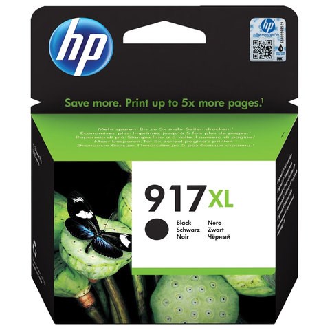 Картридж струйный HP (3YL85AE) для HP OfficeJet Pro 8023, №917XL черный, ресурс 1500 страниц, оригинальный 363475 - фото 333026