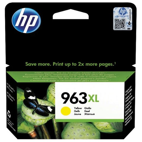 Картридж струйный HP (3JA29AE) для HP OfficeJet Pro 9010/9013/9020/9023, №963XL желтый, ресурс 1600 страниц 363483 - фото 333034