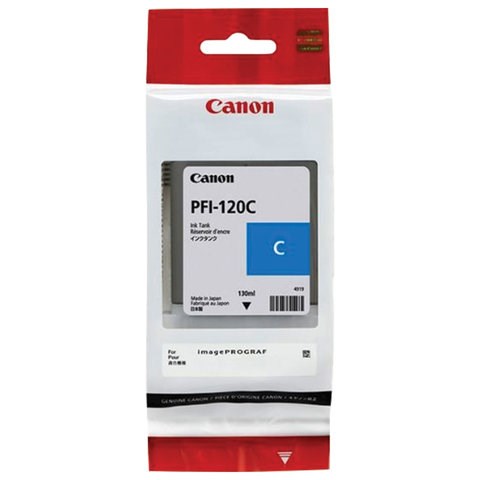 Картридж струйный CANON (PFI-120C) для imagePROGRAF TM-200/205/300/305, голубой 130 мл, оригинальный, 2886C001 363494 - фото 333045