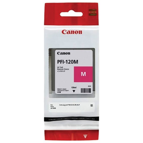 Картридж струйный CANON (PFI-120M) для imagePROGRAF TM-200/205/300/305, пурпурный, 130 мл, оригинальный, 2887C001 363495 - фото 333046