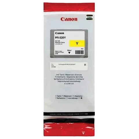 Картридж струйный CANON (PFI-320Y) для imagePROGRAF TM-200/205/300/305, желтый, 300 мл, оригинальный, 2893C001 363501 - фото 333052