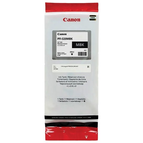 Картридж струйный CANON (PFI-320MBk) для imagePROGRAF TM-200/205/300/305, матовый черный, 300 мл, оригинальный, 2889C001 363502 - фото 333053