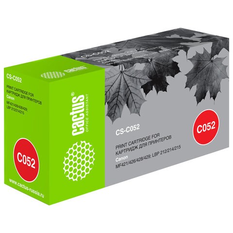 Картридж лазерный CACTUS (CS-C052) для Canon MF421/426/428/429/LBP 212/214/215, ресурс 3100 страниц 363677 - фото 333170