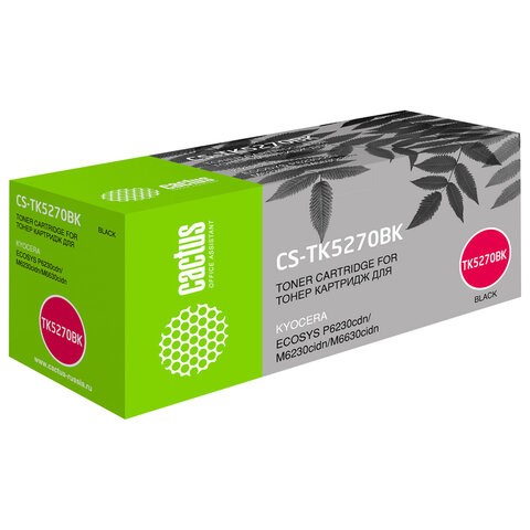 Картридж лазерный CACTUS (CS-TK5270BK) для Kyocera P6230cdn/M6230cidn/M6630cidn, черный, ресурс 8000 страниц 363704