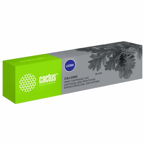 Картридж матричный CACTUS (CS-LX350) для Epson LX350/LQ350/ERC19/VP80K, черный 364168