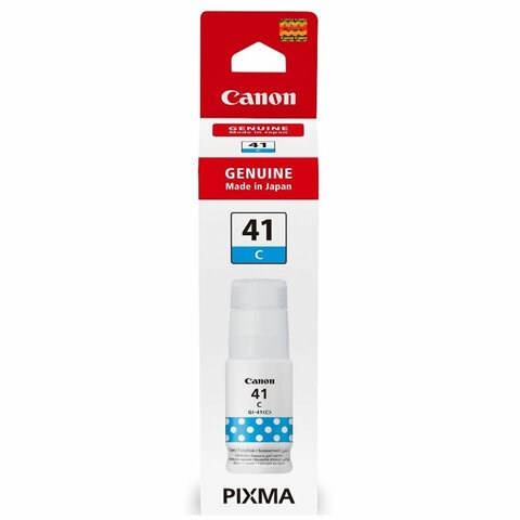 Чернила CANON (GI-41C) для G1400/G2400/G3400, голубые, 7700 стр., ОРИГИНАЛЬНЫЕ, 4543C001 364539 - фото 333765