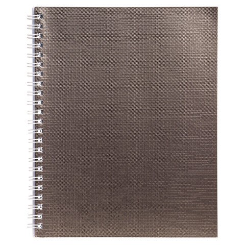 Тетрадь бумвинил, А5, 96 л., гребень, офсет №1, клетка, КОРИЧНЕВАЯ Metallic, HATBER, 96Т5бвВ1гр 403491 - фото 334019