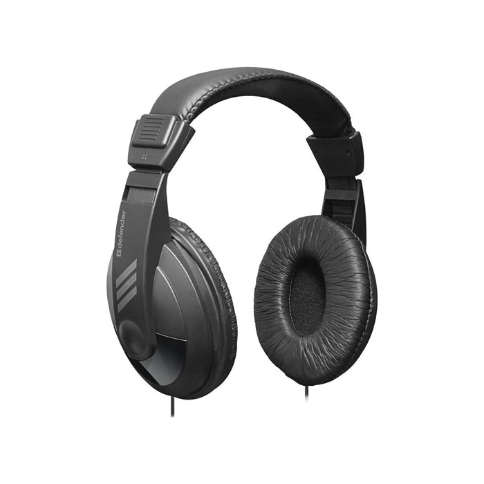 Наушники DEFENDER HN-751, проводные, 2 м, стерео, полноразмерные, регулятор громкости, 63751 510476 - фото 334886