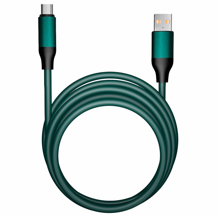 Кабель BOLD USB – Type-C, 1 м, 3 А, SMARTBUY, для быстрой зарядки и передачи данных, толстый, мятный, 18119 514176 - фото 338275