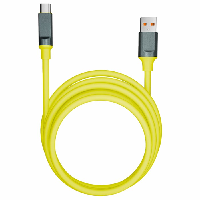 Кабель BOLD USB – Type-C, 1 м, 3 А, SMARTBUY, для быстрой зарядки и передачи данных, толстый, желтый, 18133 514177