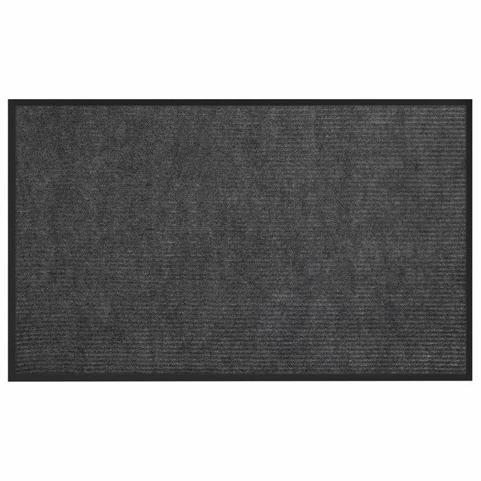 Коврик придверный 90х150 см, СЕРЫЙ, влаго-грязезащитный, 430 г/м2, ребристый, ЛЮБАША СТАНДАРТ, 701039 701039