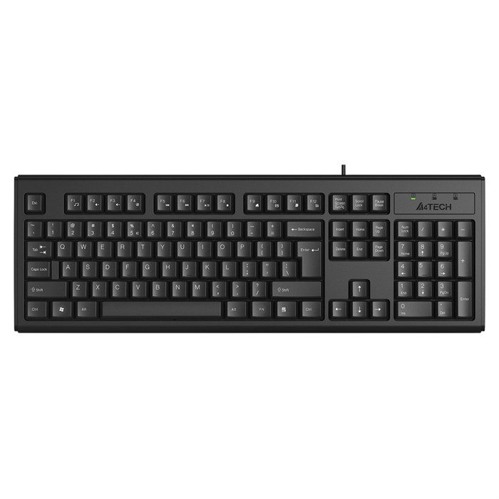 Клавиатура проводная A4TECH KR-83, USB, 104 кнопки, черная, 533406 514289 - фото 341552
