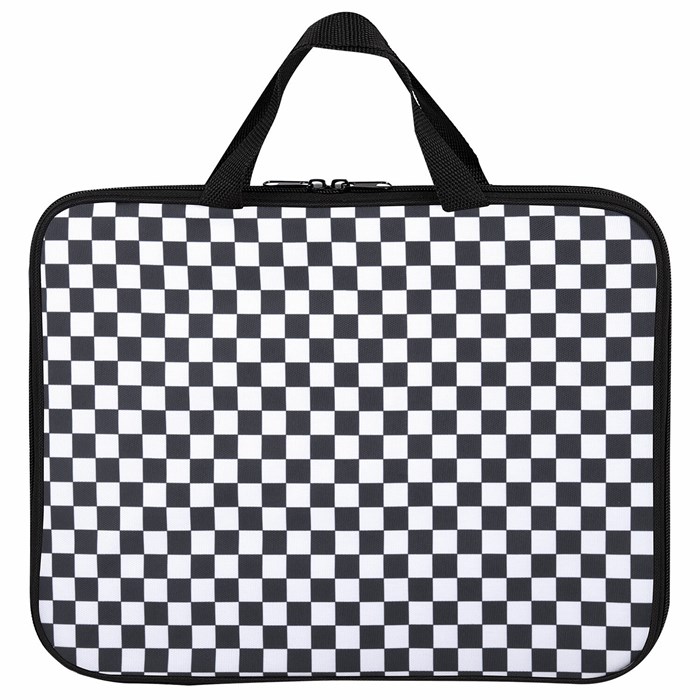 Папка на молнии с ручками BRAUBERG А4, 1 отделение, полиэстер, 20 мм, "Black and White", 272172 272172 - фото 355145