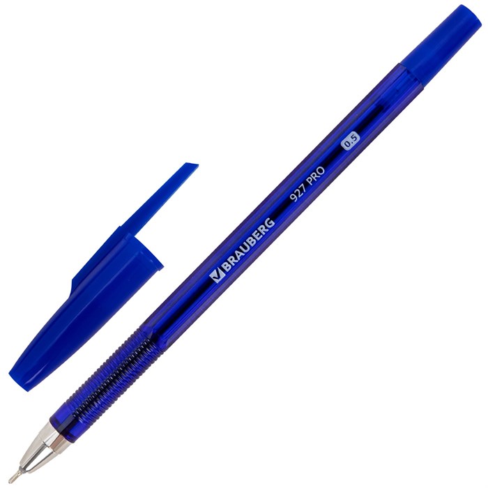 Ручка шариковая BRAUBERG 927 PRO "WRITING 3.0", СИНЯЯ, пишущий узел 0,5 мм, линия письма 0,25 мм, 144337 144337 - фото 369790