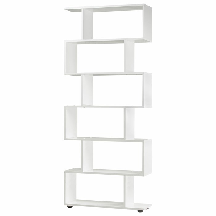 Стеллаж BRABIX "Scandi SH-008", 730х250х1760 мм, 6 секций, ЛДСП, белый, 641897 641897