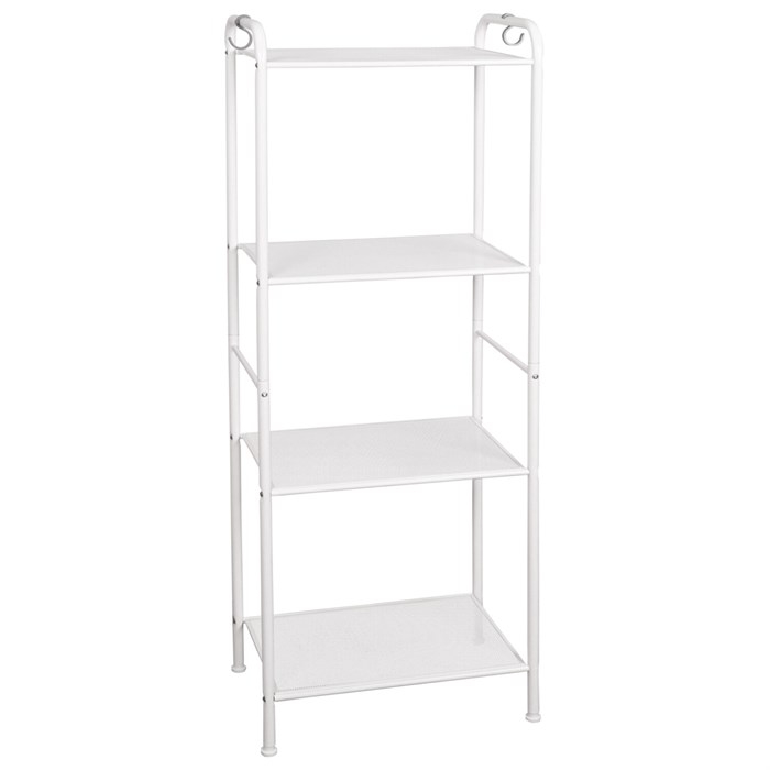 Стеллаж на металлокаркасе "Валенсия-14", 455х300х1205 мм, 4 полки, белый 291310