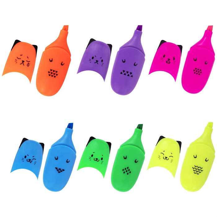 Текстовыделитель мини BRAUBERG KIDS CUTE CATS NEON, АССОРТИ В ПЛАСТИКОВОЙ БАНКЕ, 1-5 мм, 152433 152433 - фото 37357