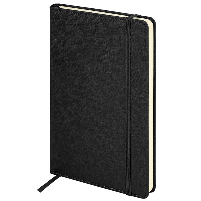 Ежедневник недатированный А5 138х213 мм, BRAUBERG "Base", под кожу, 160 л., черный, 116255 116255