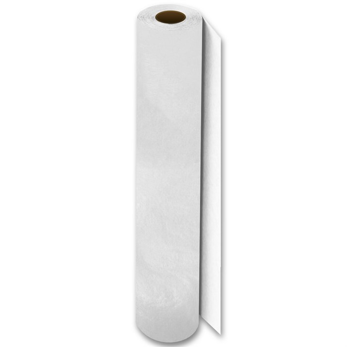 Цветная бумага ТИШЬЮ 17 г/м2, 50 см/60 м в рулоне со втулкой, белая, ЗОЛОТАЯ СКАЗКА, 116502 116502