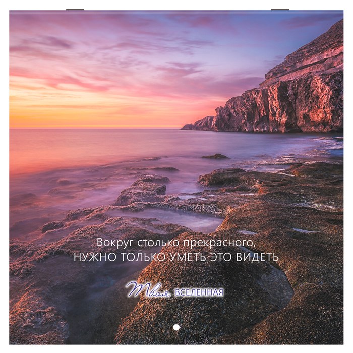 Календарь настенный перекидной 2026 г., BRAUBERG, 12 листов, 28,5х28,5 см, "Твоя вселенная", 116924 116924