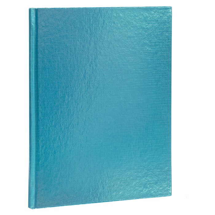 Блокнот А5 167х216 мм, 80 л., твёрдый, бумвинил "METALLIC", клетка, блок 5 цв., HATBER, мята, 084776, 80ББ5В1 117632