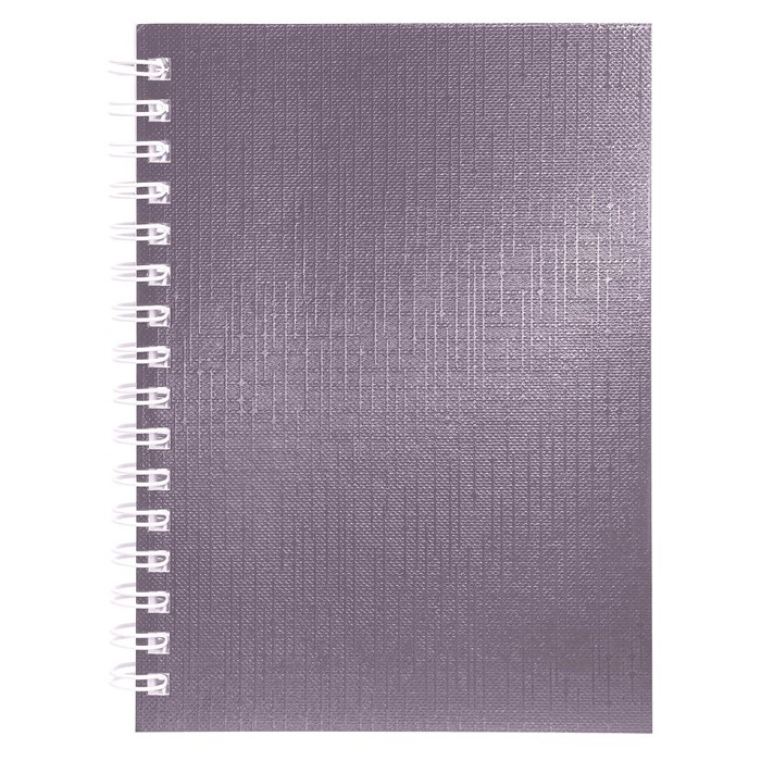 Блокнот МАЛЫЙ ФОРМАТ А6, 80 л., гребень, бумвинил "METALLIC", клетка, HATBER, коричневый, 086312, 80ЗК6бвВ1гр 117666