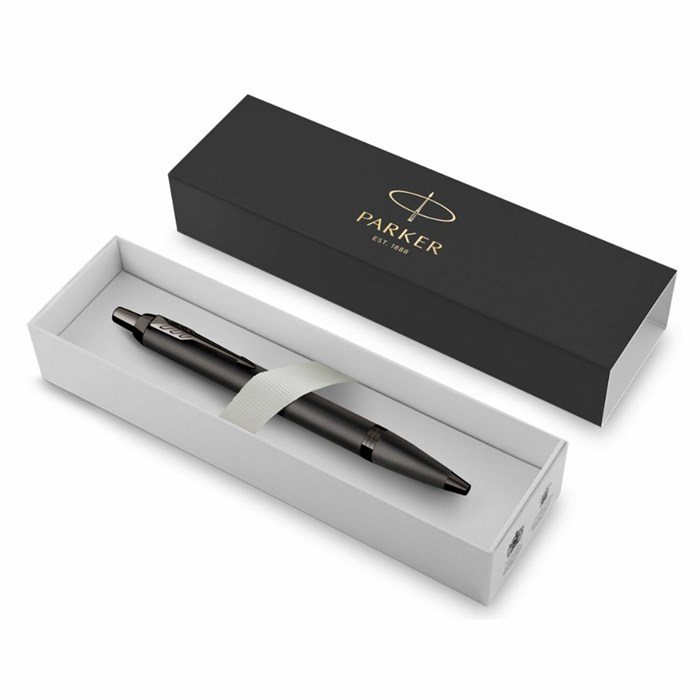 Ручка шариковая PARKER "IM Professionals Monochrome Titanium", корпус темно-серый, сталь, синяя, 2172961 144343