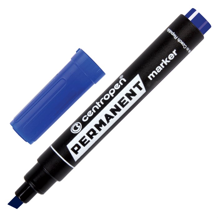 Маркер перманентный CENTROPEN 8576, СИНИЙ, скошенный наконечник, 1-4,6 мм, 585760106 151110