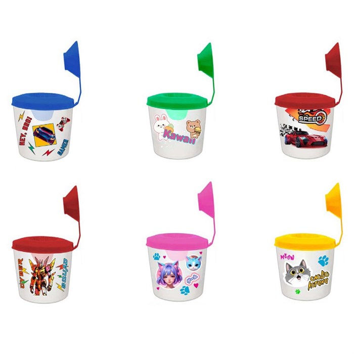 Стакан-непроливайка с крышкой, рисунок на корпусе, цвет АССОРТИ, СН-15 192706