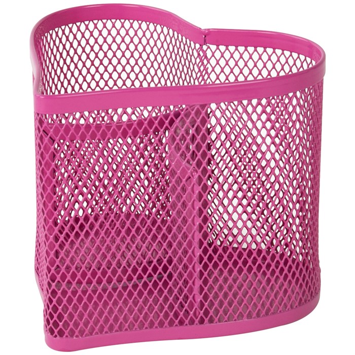 Подставка-органайзер BRAUBERG "Germanium", металлическая, в виде сердца, 3 секции, розовая, 231983 231983